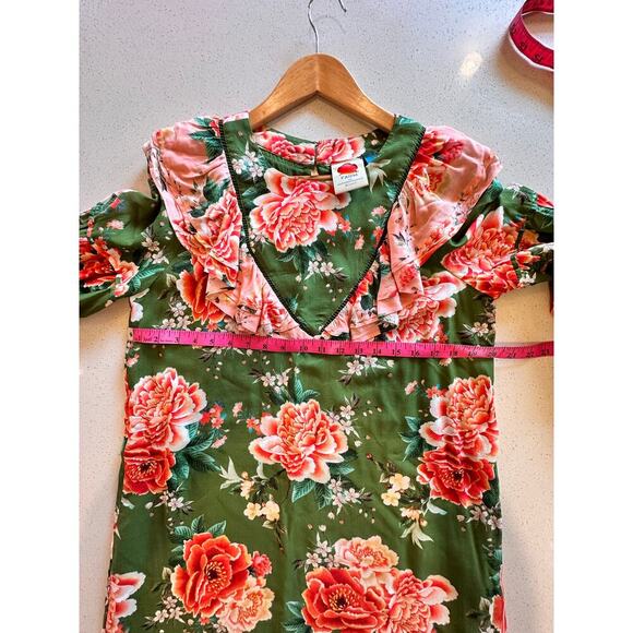 FARM RIO Women's Small Oversized Elinor Tunic Floral Short Dress - Picture 11 of 11